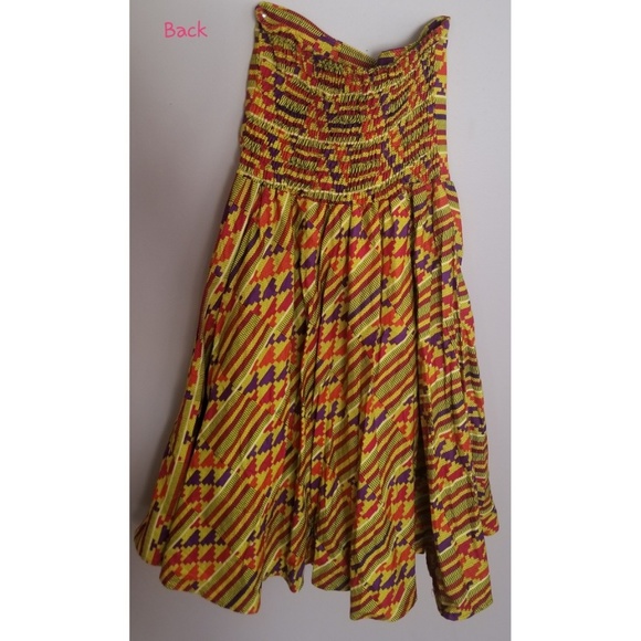 Custom made African strapless dress - Picture 5 of 8